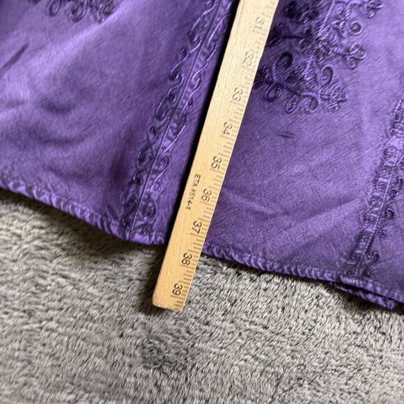 Pyramid Collection Tunic Dress Purple Embroidered S Renaissance Boho Festival - Picture 5 of 5